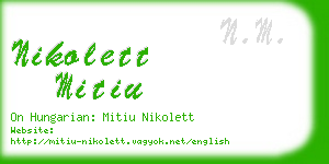 nikolett mitiu business card